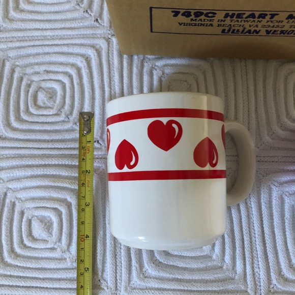 NIB VINTAGE LILLIAN VERNON HEART MUGS - Picture 2 of 7